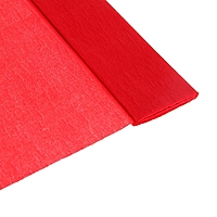 Бумага крепированная 50*200см плотность-32 г/м в рулоне Красная (80-01)
