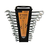 Набор ключей комбинированных в холдере TUNDRA, CrV, матовые, 6 - 22 мм, 12 шт.
