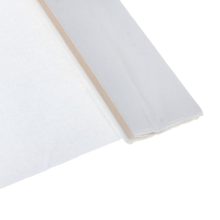 Бумага крепированная 50*200см плотность-32 г/м в рулоне Белая (80-20)