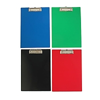 Папка-планшет А4, пластиковая с металлическим зажимом, 1.4мм, STANDARD, микс