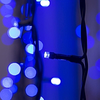 Гирлянда "Занавес" 2 х 3 м , IP44, УМС, тёмная нить, 760 LED, свечение синее, 220 В