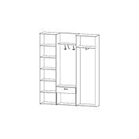 Прихожая «Лира», 1806×364×2170 мм, цвет дуб сонома/дуб сандал