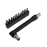 Вороток-отвертка с набором бит LOM, Г-образный, 11 предметов