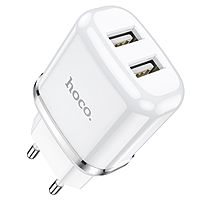 Сетевое зарядное устройство Hoco N4, 2 USB - 2.4 А, белый