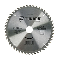 Диск пильный по дереву TUNDRA, точный рез, 230 х 32 мм (кольца на 20, 16), 48 зубьев
