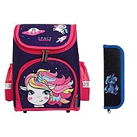 Ранец Стандарт раскладной Calligrata EVA 35*26*15 дев "Space unicorn" 5426871 + пенал