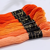 Набор ниток мулине "Цветик-Семицветик", 10±1м, 7шт, цвет оранжевый
