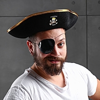 Шляпа пирата "Настоящий пират", р-р 55-57 см