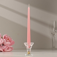 Набор свечей античных, 2,3х 24,5 см, 4 штуки, светло-розовая