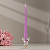 Набор свечей античных, 2,3х 24,5 см, 4 штуки, сиреневая