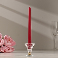 Набор свечей античных, 2,3х 24,5 см, 4 штуки, малиновая