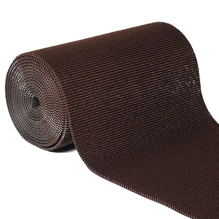 Покрытие ковровое на основе, щетинистое, ширина 90 см, рулон 15 м "Травка", цвет темный шоколад