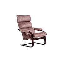 Кресло «Квин», на полозьях, ткань, цвет орех/невада латте