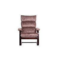 Кресло «Квин», на полозьях, ткань, цвет орех/невада латте