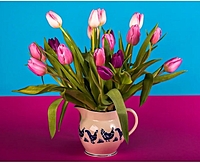 Алмазная мозаика Букет красивых тюльпанов 30х40 см WFS012