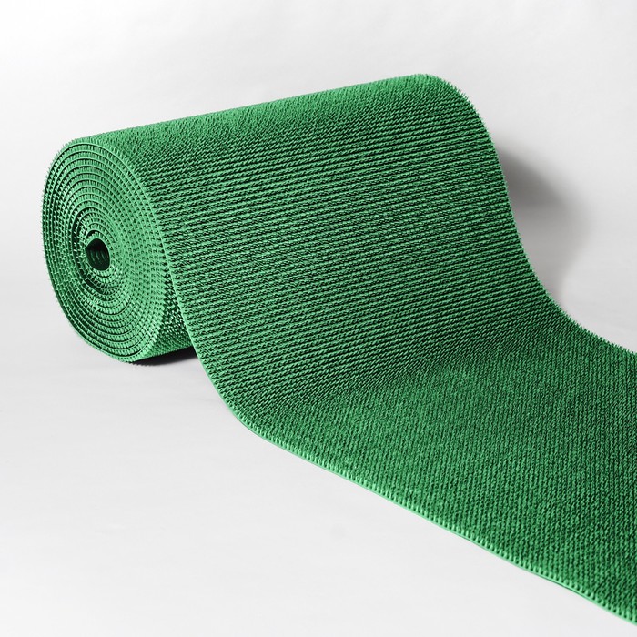 Покрытие ковровое на основе, щетинистое, ширина 90 см, рулон 15 м "Травка", цвет зеленый