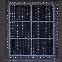 Гирлянда "Водопад" 2 х 6 м , IP44, УМС, прозрачная нить, 1500 LED, свечение белое, 8 режимов, 220 В