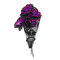 Букет цветов "Скелет", цвет фиолетовый