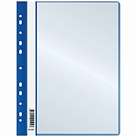 Папка 10 вкладышей А4, Calligrata, 160 мкм, с перфорацией, синяя