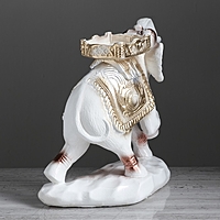 Сувенир "Слон" бело-золотой