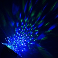 Лампа-проектор"Хрустальный Цветок" диаметр 12,5 см. эффект зеркального шара Е27, V220 RGB