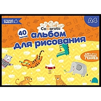 Альбом д/рис А4 40л на гребне Calligrata, обл мел карт, бл офс 100г/м2