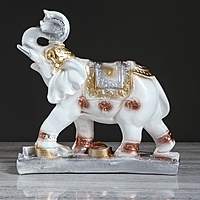 Сувенир "Слон с деньгами" большой, белый