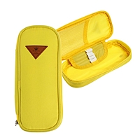 Пенал школьный на молнии цвет желтый