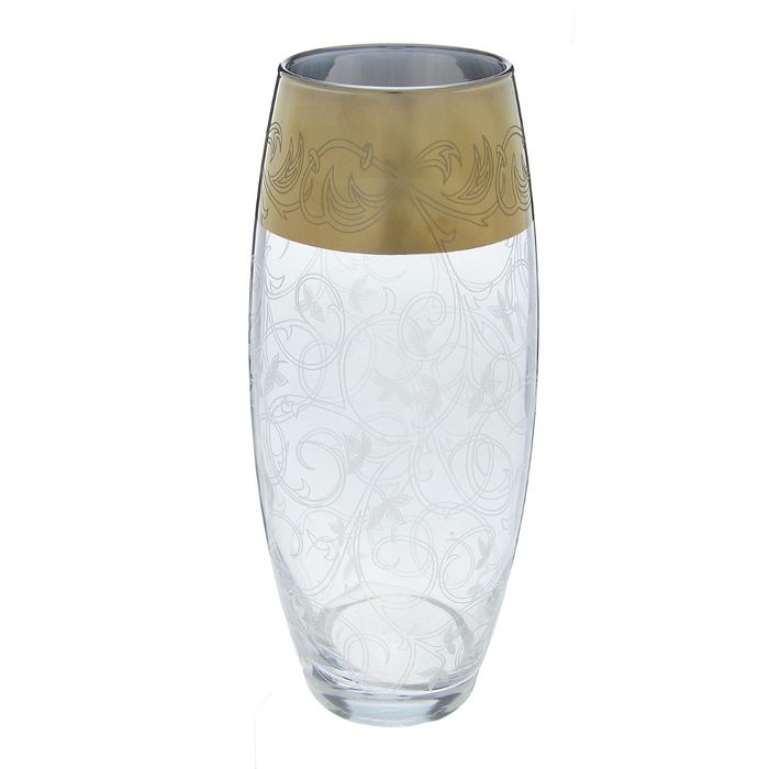 Озон стеклянные вазы. Озон стеклянные вазы. Ваза для цветов голубая. 15л; d=22см. 43267.