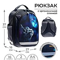 Рюкзак школьный 37х27х16 см Calligrata Б Котик