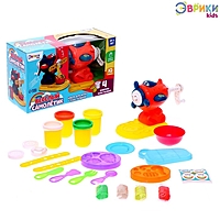 ЭВРИКИ Набор для игры с пластилином "Веселый самолетик", 4 баночки с пластилином, МИКС