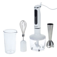 Блендер Galaxy GL 2111, погружной, 800 Вт, измельчитель 0.8 л, 2 скорости, белый