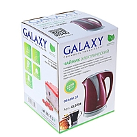 Чайник электрический Galaxy GL 0204, 2200 Вт, 2 л, пластик, подсветка, красный