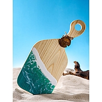 Доска разделочная авторская,с эпоксидной пищевой смолой,17x38x2,5 см,цельный кедр,рис. МИКС