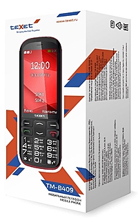 Сотовый телефон Texet TM-B409 Black Red черно-красный