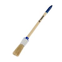 Кисть круглая TUNDRA, натуральная щетина, деревянная рукоятка, № 2, 20 мм