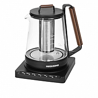 Чайник электрический REDMOND RK-G1308D, стекло, 1.7 л, 1500 Вт, регулировка t°, чёрный