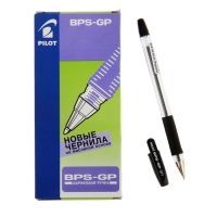 Ручка шариковая Pilot BPS-GP, резиновый упор, 0.5мм, масляная основа, стержень черный