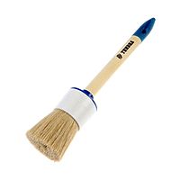 Кисть круглая TUNDRA, натуральная щетина, деревянная рукоятка, № 12, 45 мм