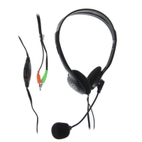 Наушники Defender Aura 102, компьютерные, микрофон, 85 дБ, 32 Ом, 3.5 мм, 1.8 м, чёрные