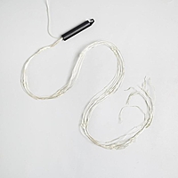 Гирлянда "Конский хвост" 10 нитей по 1 м , IP20, серебристая нить, 100 LED, свечение белое, 8 режимов, 12 В