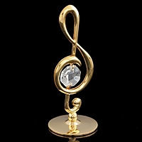 Сувенир «Скрипичный ключ», 3,2х3,2х8 см, с кристаллом Сваровски