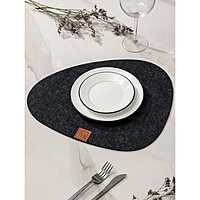 Салфетка столовая "Грэй" 33,5х38,4 см, толщина 4 мм, цвет черный