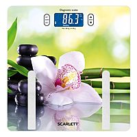 Весы напольные Scarlett SC-BS33ED10, электронные, диагностические, до 180 кг, "цветы"