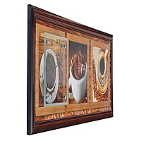 Часы-картина настенные "Кофейные зерна", 35х100 см микс