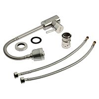 Смеситель для кухни ZEIN Z2390, гибкий излив, картридж керамика 40 мм, нерж. сталь, сатин