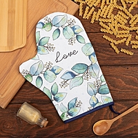 Варежка-прихватка "Flower mood" 20х28см,саржа, 100% х/л, ватин 250г/м2