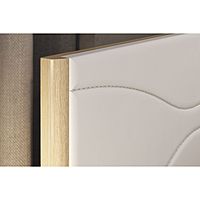 Кровать Зара комфорт с ортопедом 1400х2000 дуб сонома/белый