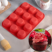 Форма для выпечки "Круг", 12 ячеек, цвета МИКС