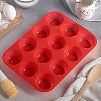 Форма для выпечки "Круг", 12 ячеек, цвета МИКС